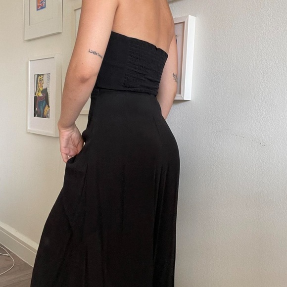 REFORMATION BLACK STRAPLESS DRESS size xs - Picture 3 of 3